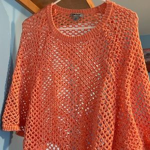 Cheery Peach-Light Salmon color mesh top!